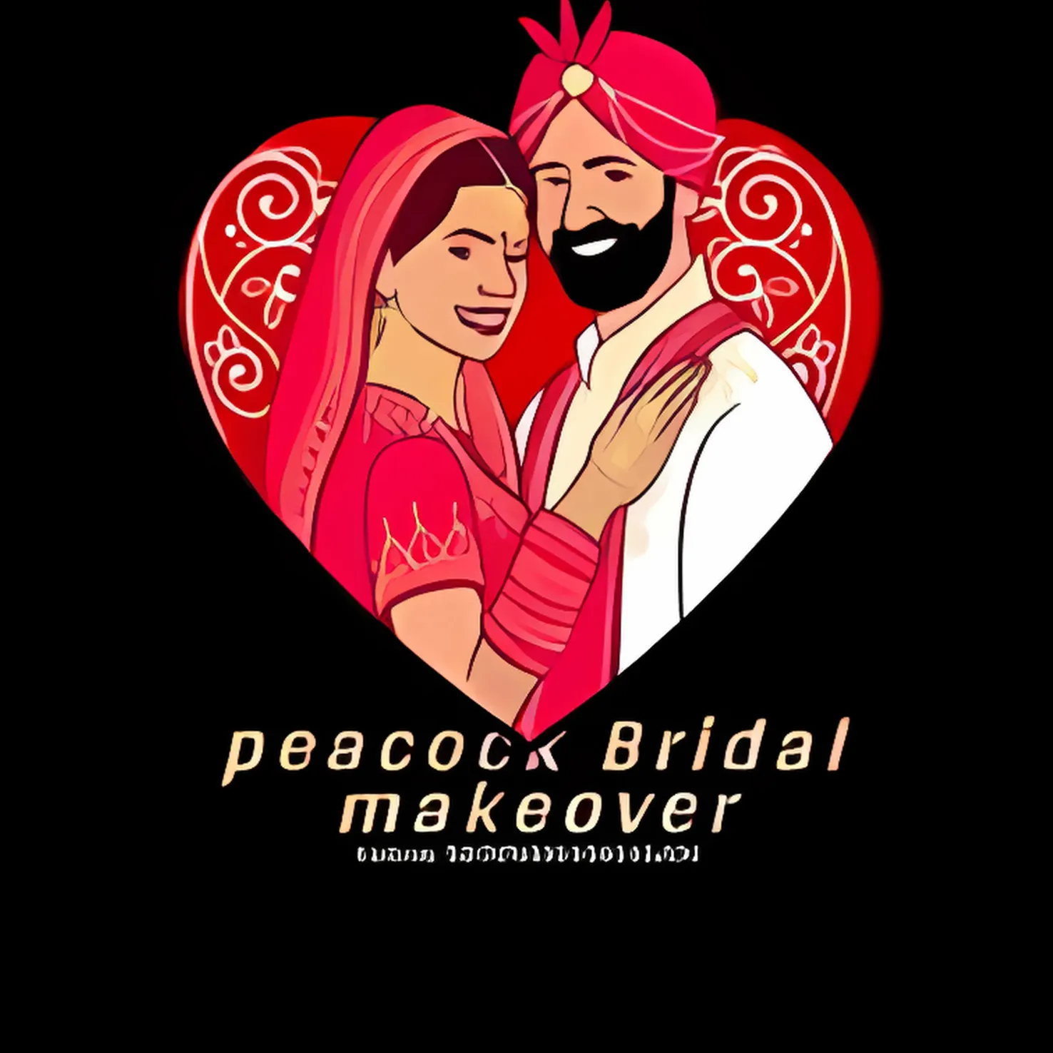 Peacock Bridal Makeover – Ad Touch client